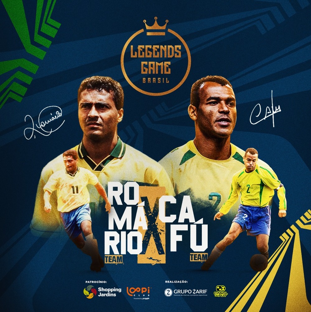 Aracaju receberá o Legends Game Brasil e terá as presenças de Romário, Cafu e outros astros