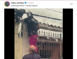 Deputada India Armelau 'a casa caiu'? Que nada!  Quem precisa de academia quando se tem um muro e uma chave esquecida?