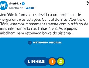 Apagão no Metrô: Linhas 1 e 2 Paralisadas, Rio em Alerta