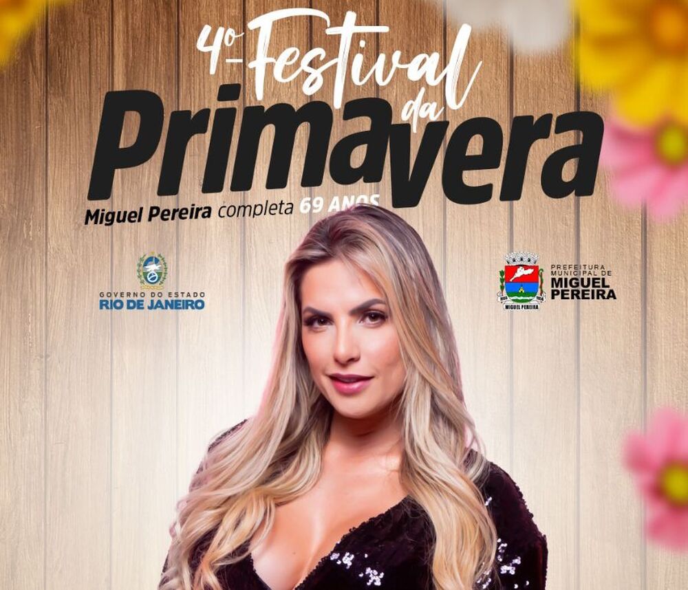 Miguel Pereira comemora 69 anos com Festival da Primavera com show de Yara Vellasco e outras grandes atrações