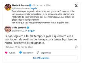 Flávio Bolsonaro se pronuncia sobre planos contra Lula: ‘Pensar em matar não é crime’