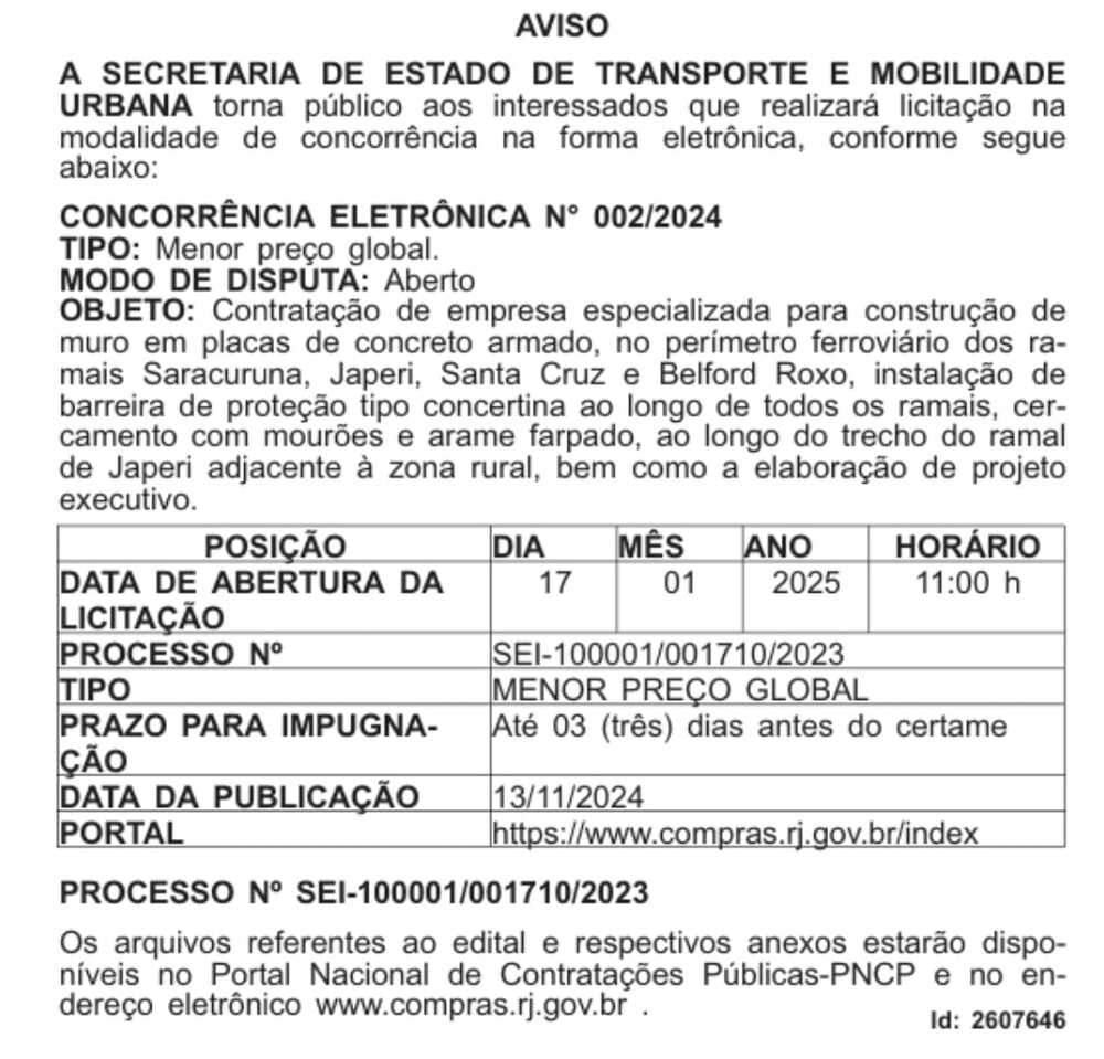 Do Vandalismo à Segurança: R$ 90 Milhões para Muros e Cercas é a Nova Aposta para Segurança nos Trens do Rio