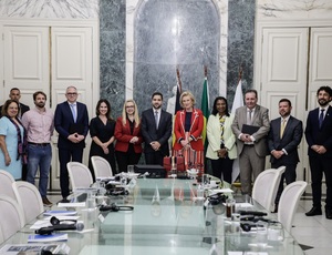 Vice-governador Thiago Palmpolha recepciona a Princesa Astrid da Bélgica, em missão econômica do país europeu ao Brasil. (Ernesto Carriço)