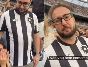 Torcedor botafoguense surpreende ao trocar comemoração por consolo à esposa atleticana; internet pira com show de fair play 'amor 1 x 0 futebol'