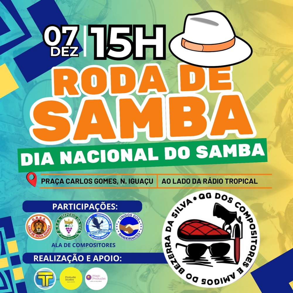 Samba na Veia: Nova Iguaçu Celebra o Dia Nacional do Samba com Grande Encontro de Talentos Locais