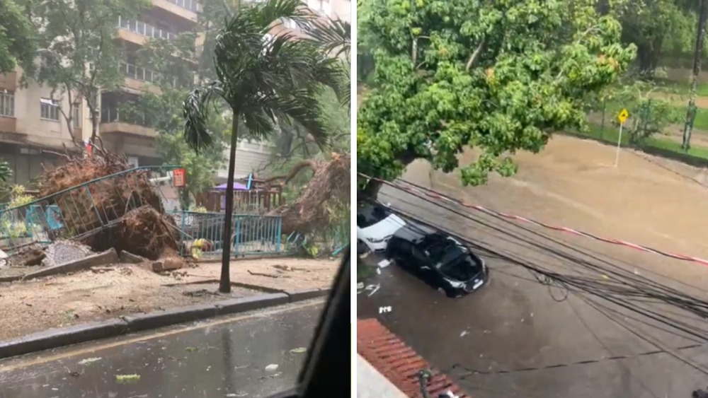 Chuva forte no Rio causa caos e coloca cidade em estágio 2