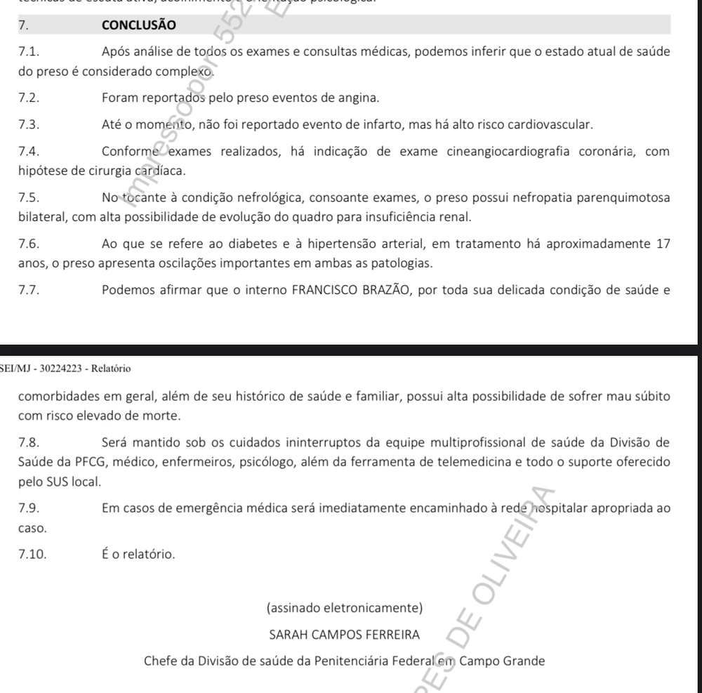 Chiquinho Brazão corre ‘Alto risco de morte’ alerta relatório médico, Moraes pede informações e Deputado Pedro Brazão faz apelo desesperado por urgência no atendimento de seu irmão nas redes 