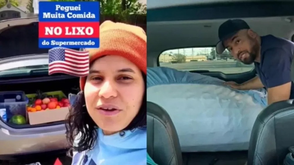 Sonho Americano? Brasileiros moram no carro e comem comida do lixo nos EUA