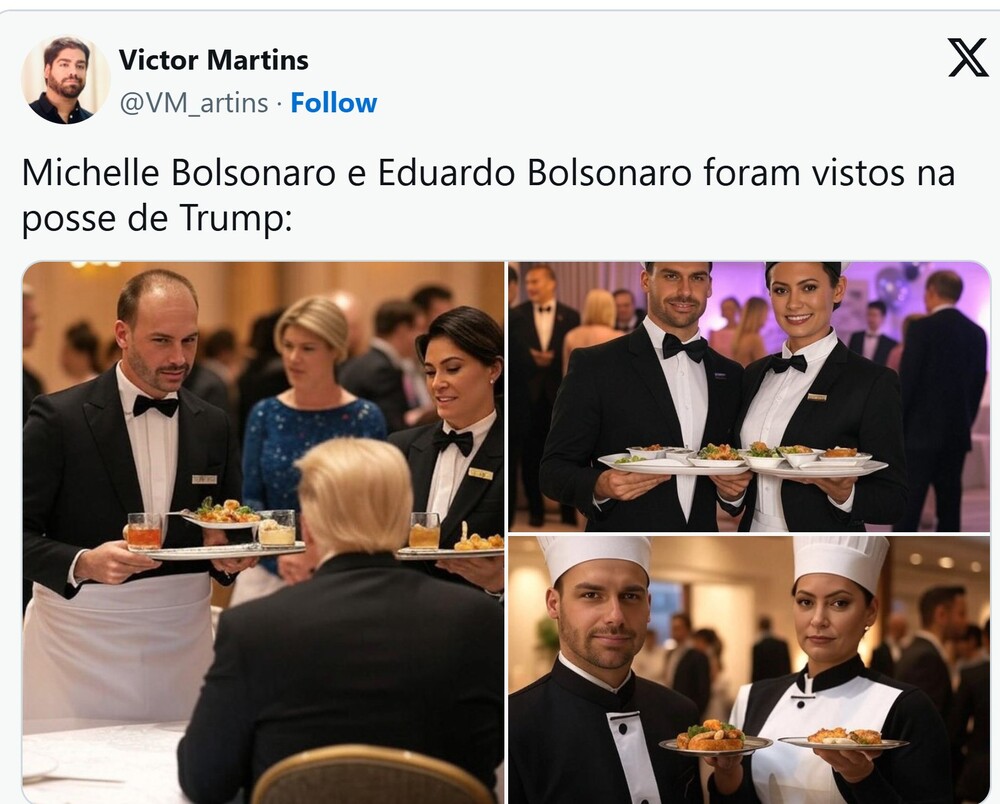 De nariz quebrado de Zambelli a Eduardo Bolsonaro virando boneco de neve: As aventuras dos bolsonaristas em Washington viram meme nas Redes