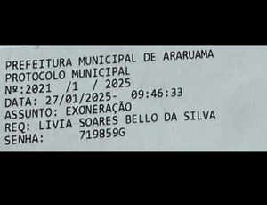 Leia na íntegra pedido de exoneração da prefeitura de Araruama da pré-candidata a governadora Livia de Chiquinho e pede desculpas ao povo