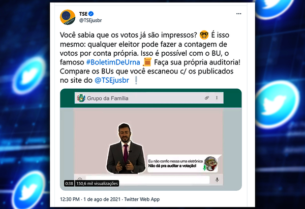 TSE informa: votos já são impressos e auditáveis