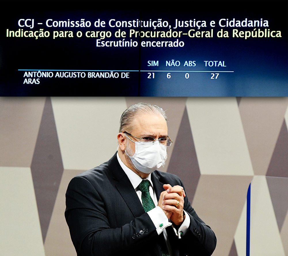 Após 6 horas de sabatina, CCJ do Senado aprova recondução de Augusto Aras à PGR