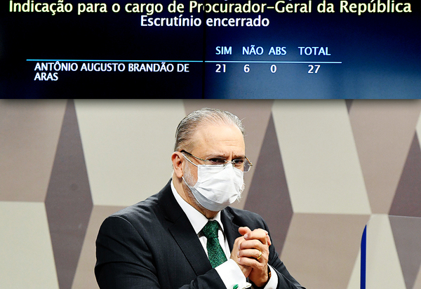 Após 6 horas de sabatina, CCJ do Senado aprova recondução de Augusto Aras à PGR