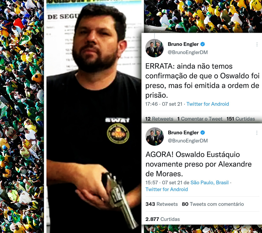 Alexandre de Moraes emite nova ordem de prisão de Oswaldo Eustáquio, diz deputado