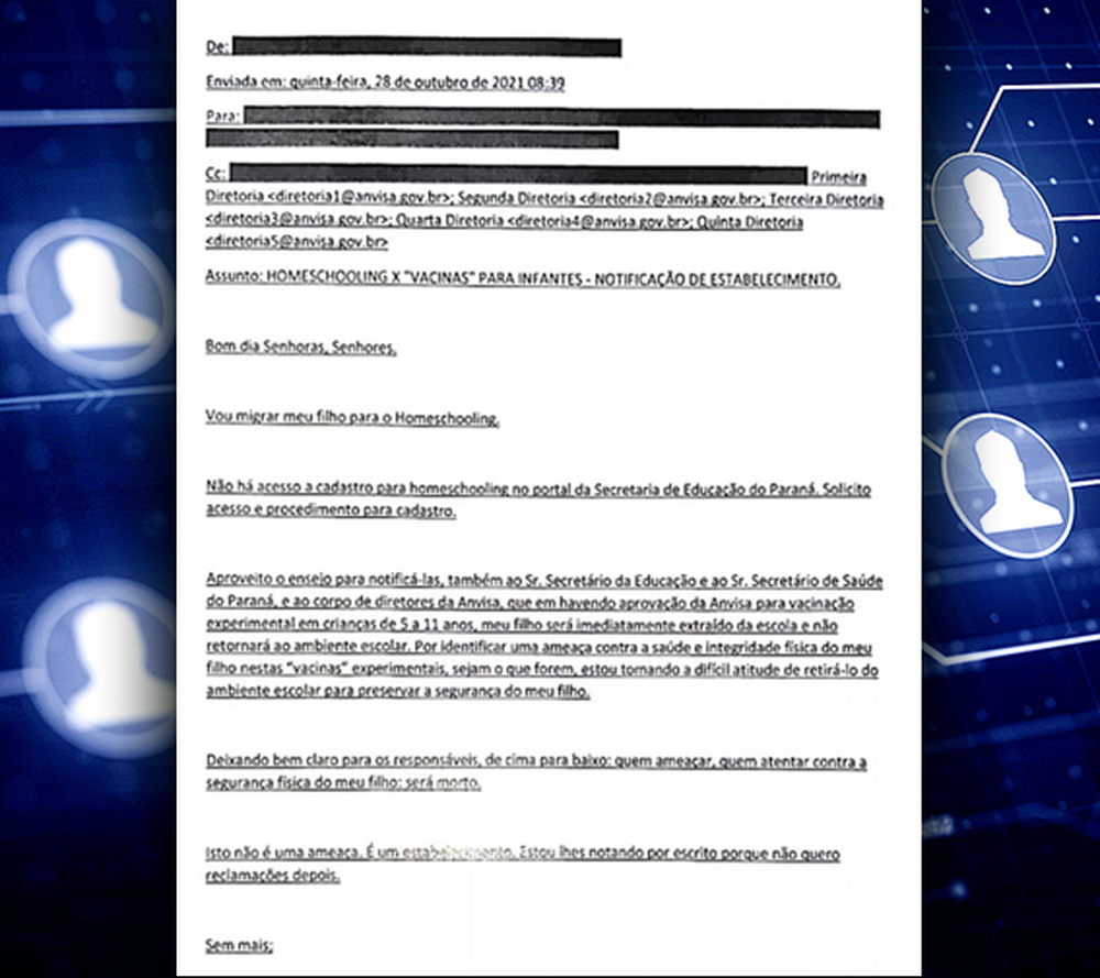 Diretores da Anvisa recebem ameaças para negar uso da vacina contra a Covid em crianças