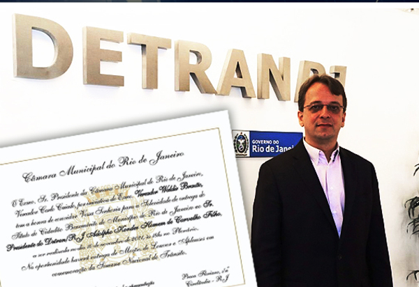 Presidente do Detran.RJ recebe título de Cidadão Benemérito do Rio