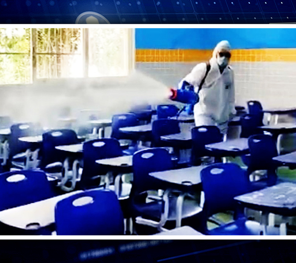 Campos: higienização nas escolas visa proteger comunidade escolar contra coronavírus