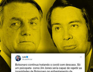 Lula critica descaso de Bolsonaro com pandemia: 'só um psicopata como Jim Jones repetiria suas insanidades'