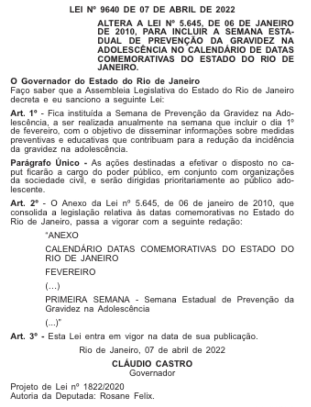 Estado do Rio de Janeiro ganha a Semana de Prevenção à Gravidez na Adolescência