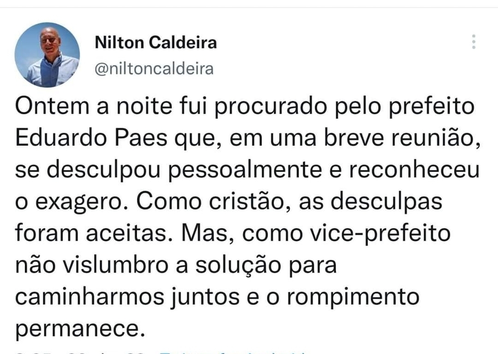 Sem dinheiro sobrando como nas Olimpíadas. Paes perde a cabeça e briga com seu vice