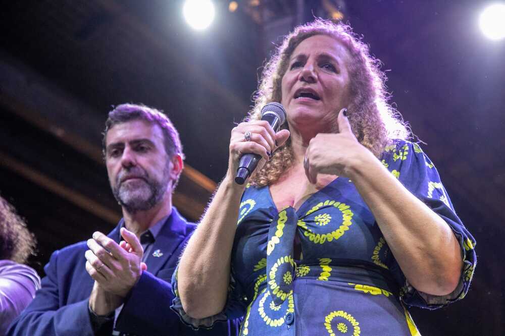 Jandira Feghali lança pré-candidatura à Câmara ao lado de Marcelo Freixo no Rio