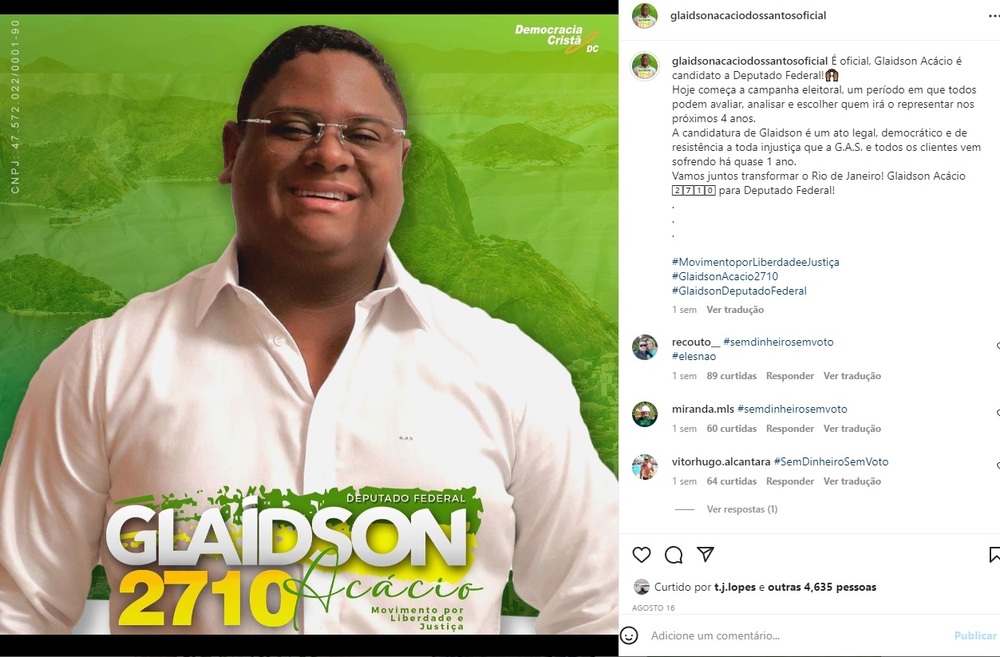 É oficial, Glaidson Acácio é candidato a Deputado Federal!