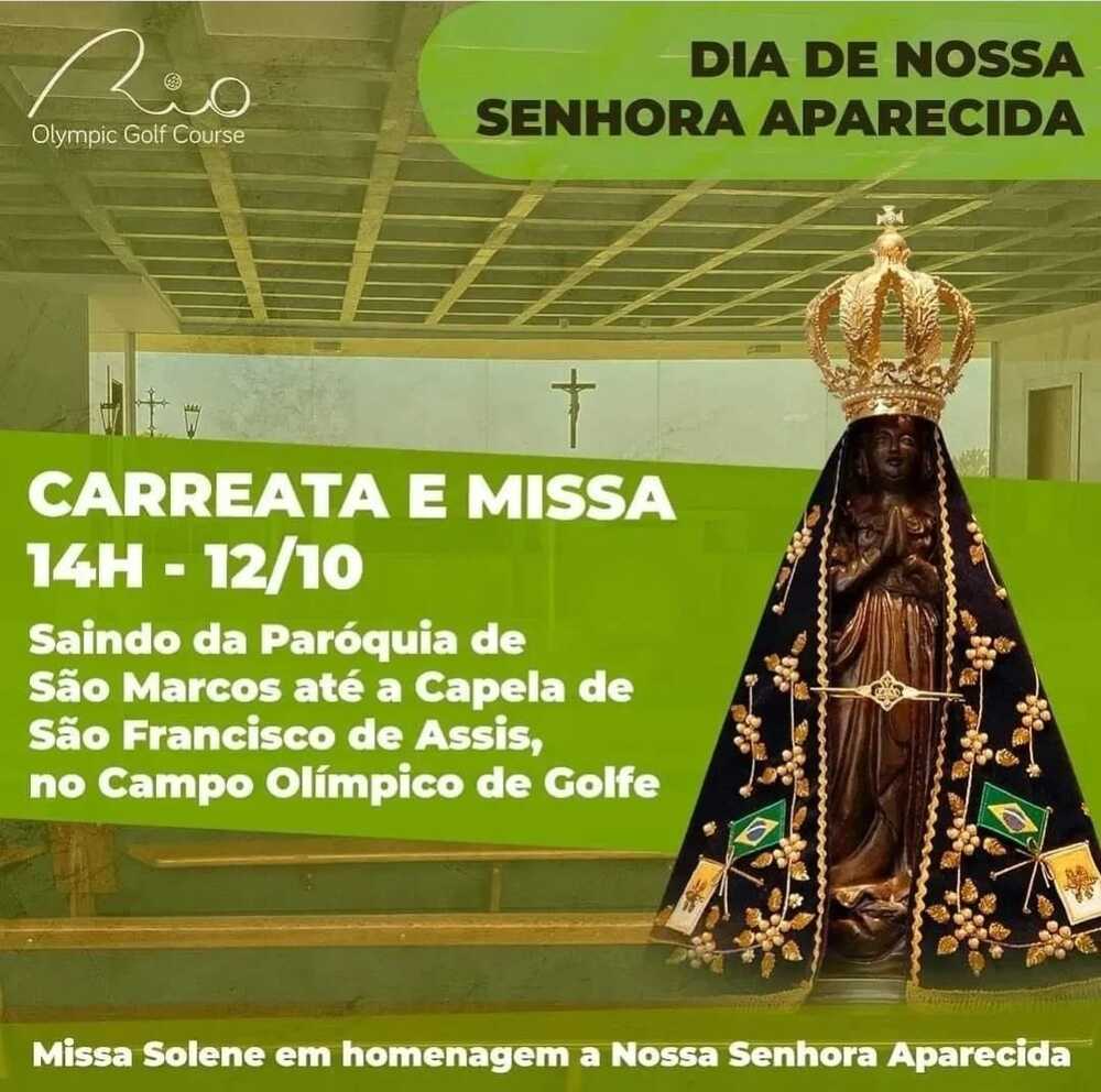 Procissão em comemoração ao dia da Nossa Senhora de Aparecida 