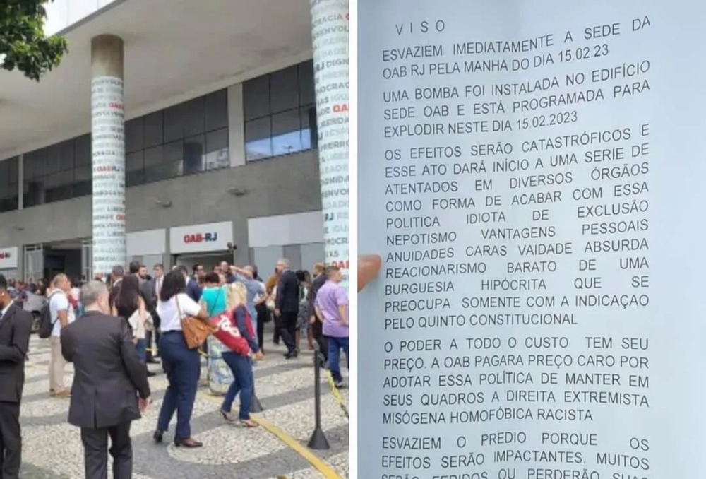 Advogado investigado é o principal suspeito de ameaça terrorista à OAB-RJ