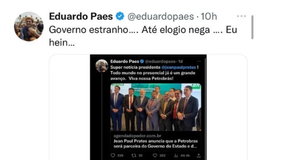 ALAGAMENTOS: Prates para Paes: “revitalização do Centro do Rio, não saiu do papel”